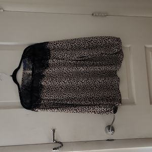 Apt. 9 Leopard & Lace Blouse